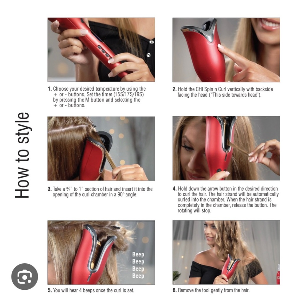 Chi Spin n’ Curl Ceramic Rotating Curler 1”